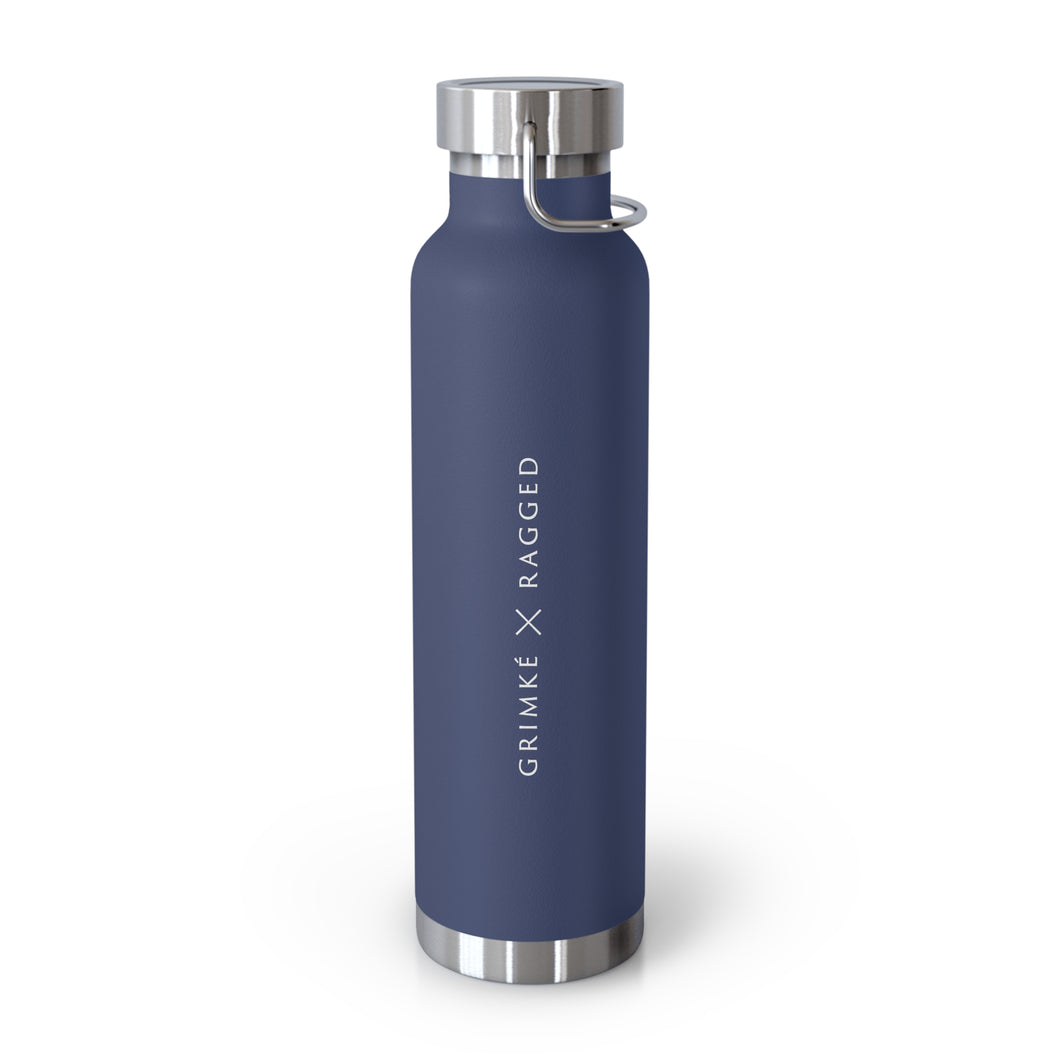 Grimké x Ragged Stainless Steel Water Bottle (Navy)