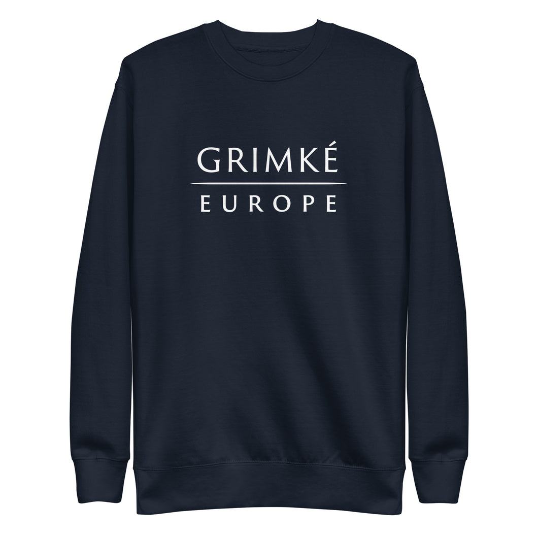 Grimké Europe Premium Fleece Crewneck Sweatshirt (Charcoal)
